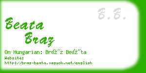 beata braz business card